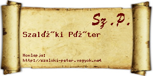 Szalóki Péter névjegykártya